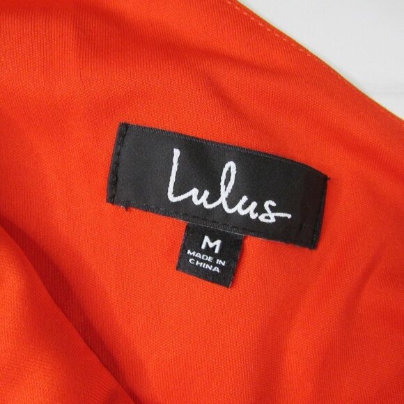 Lulus Women's Size Medium Stay Gorgeous One Shoulder Puff Sleeve Mini Dress - Picture 3 of 7